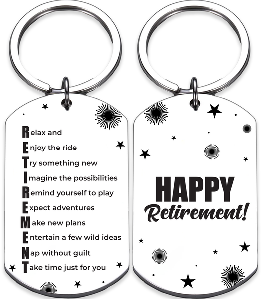 Happy Retirement Keychain