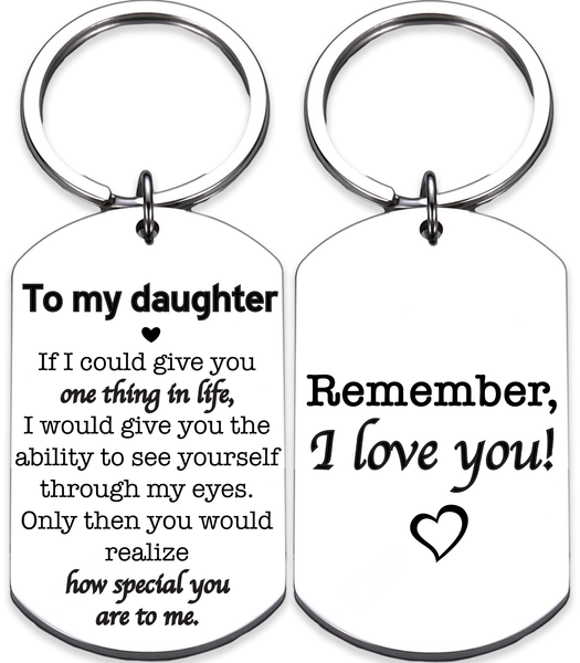 To My Daughter Keychain