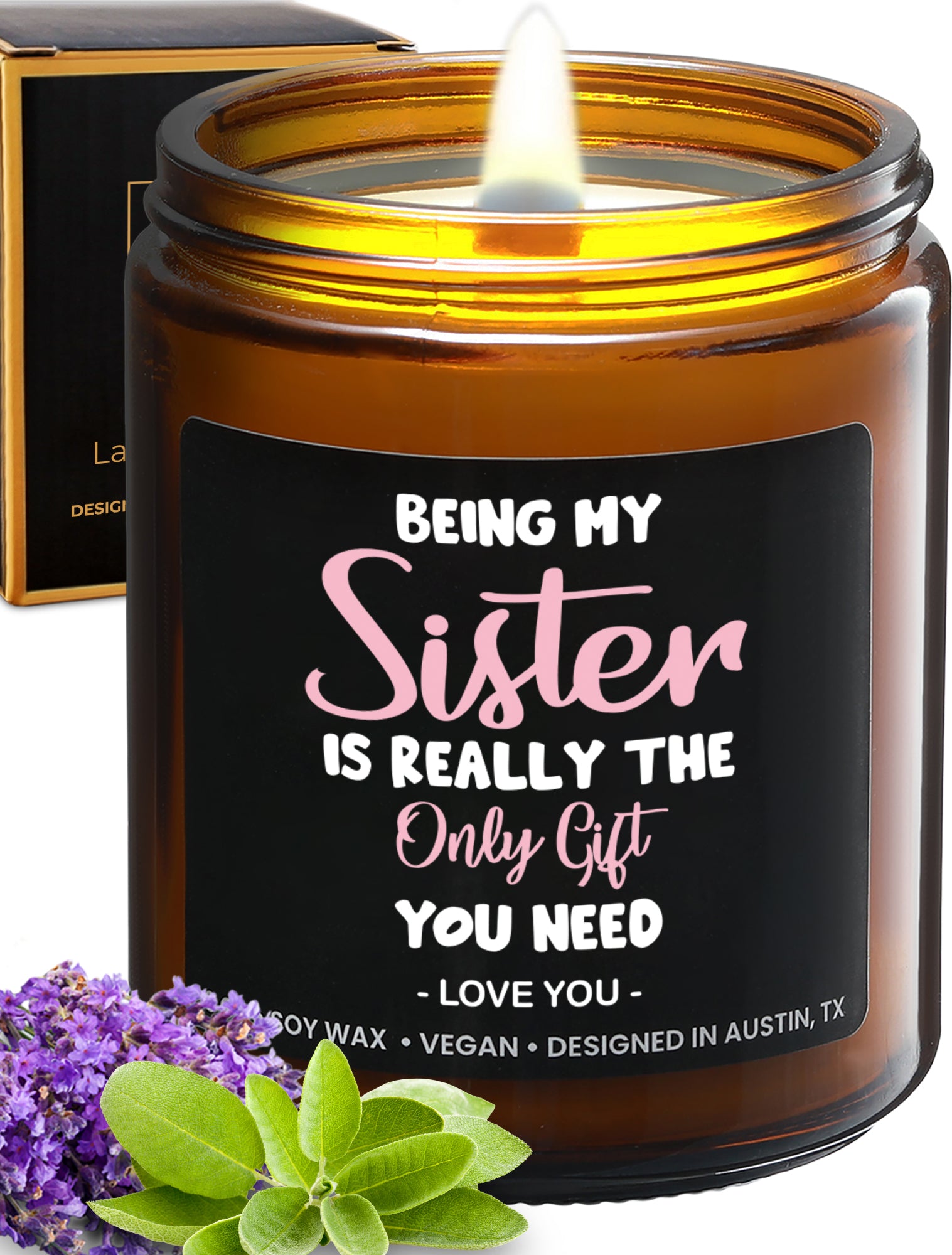 Sister Gift Sister Gifts For Sister Candle With Message Sister
