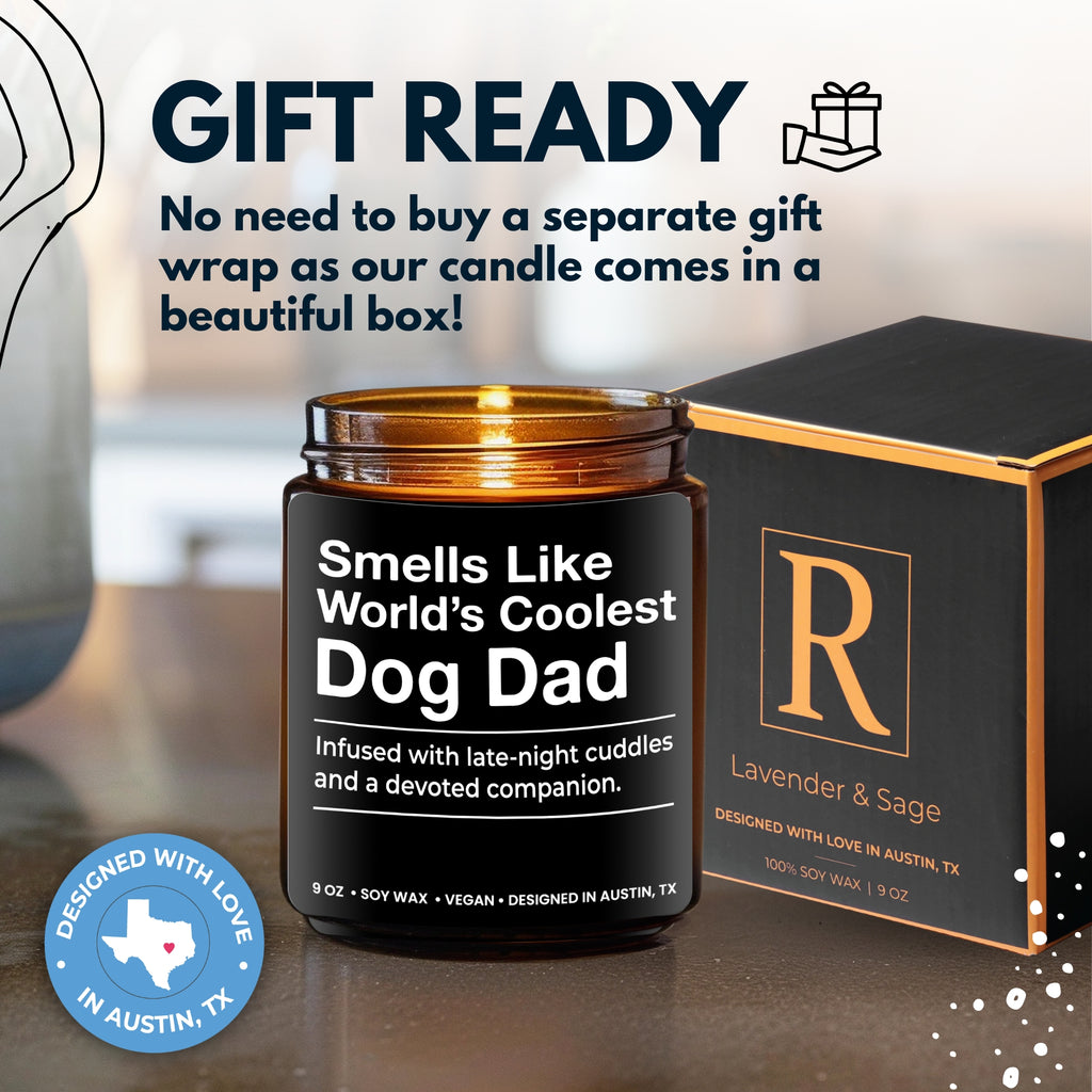 World's Coolest Dog Dad Candle