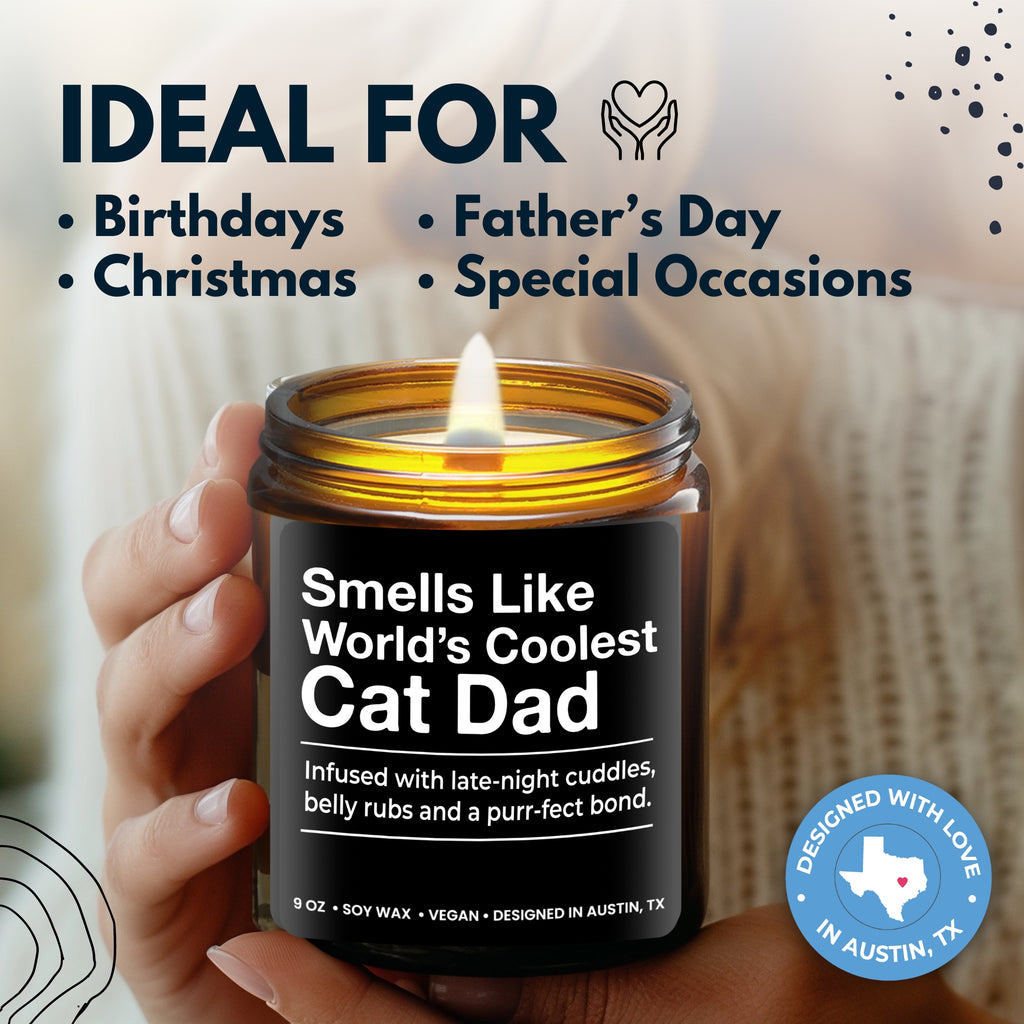 World's Coolest Cat Dad Candle