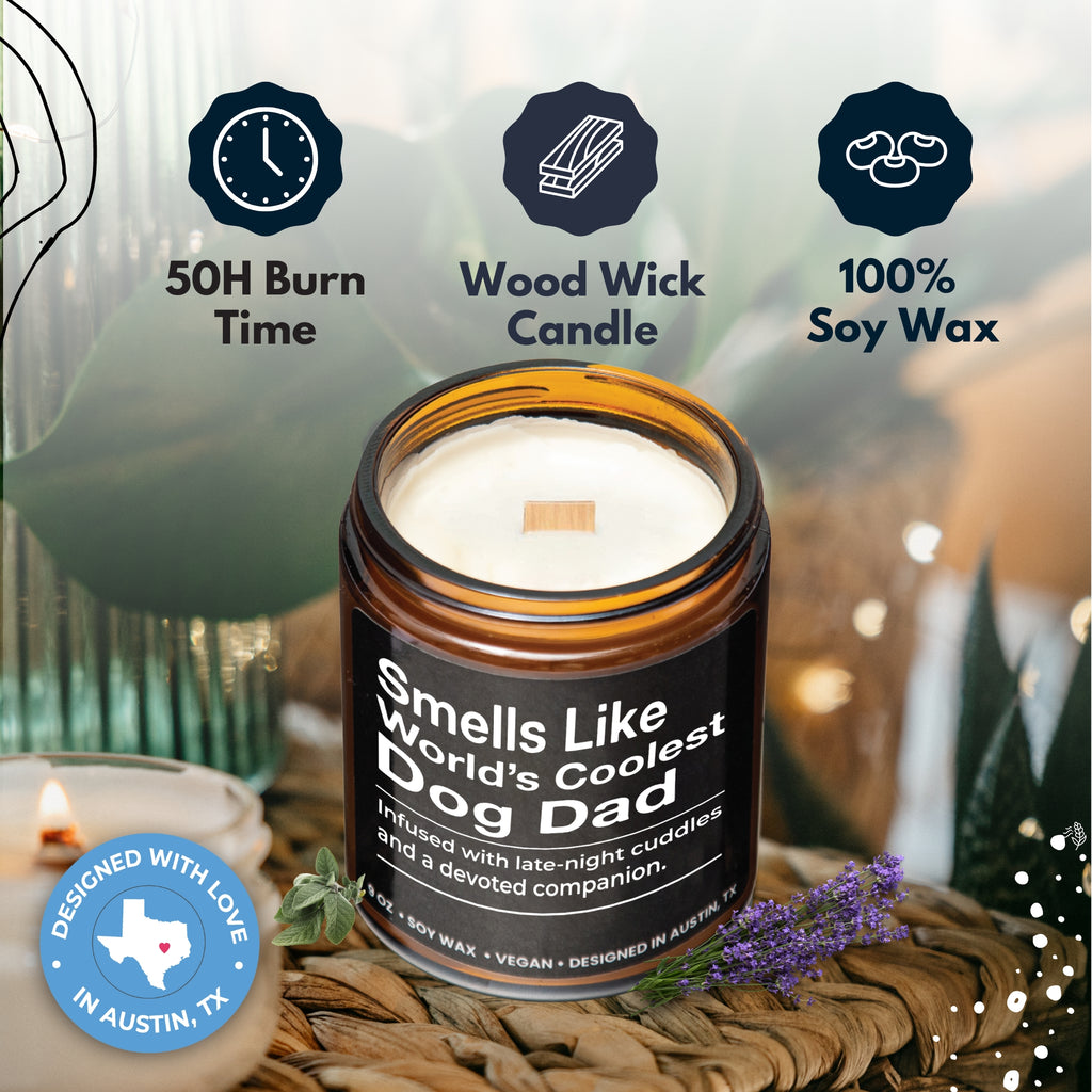 World's Coolest Dog Dad Candle