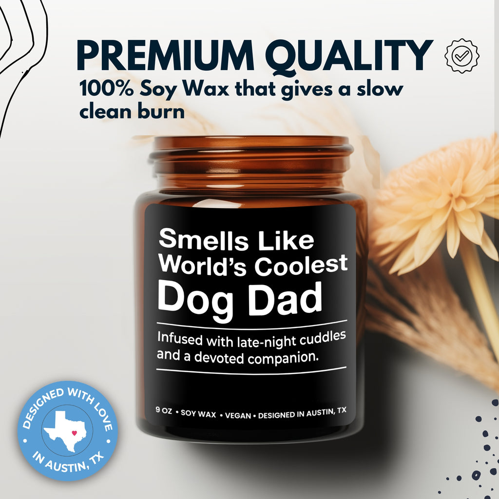 World's Coolest Dog Dad Candle