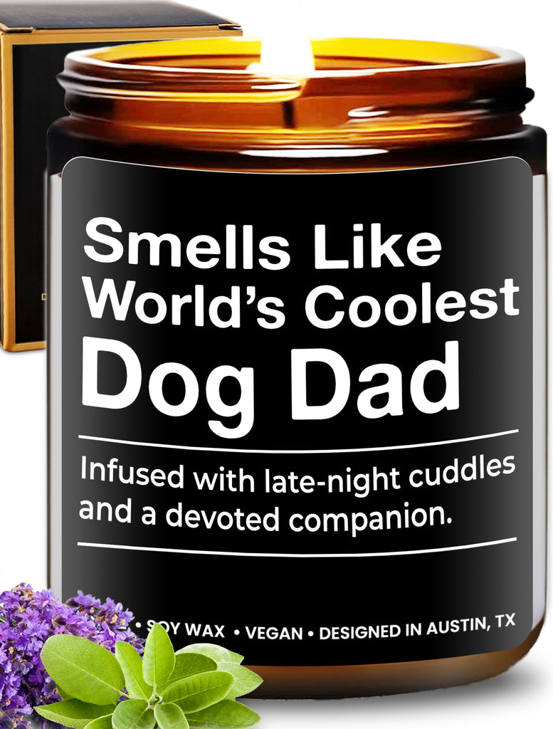 World's Coolest Dog Dad Candle