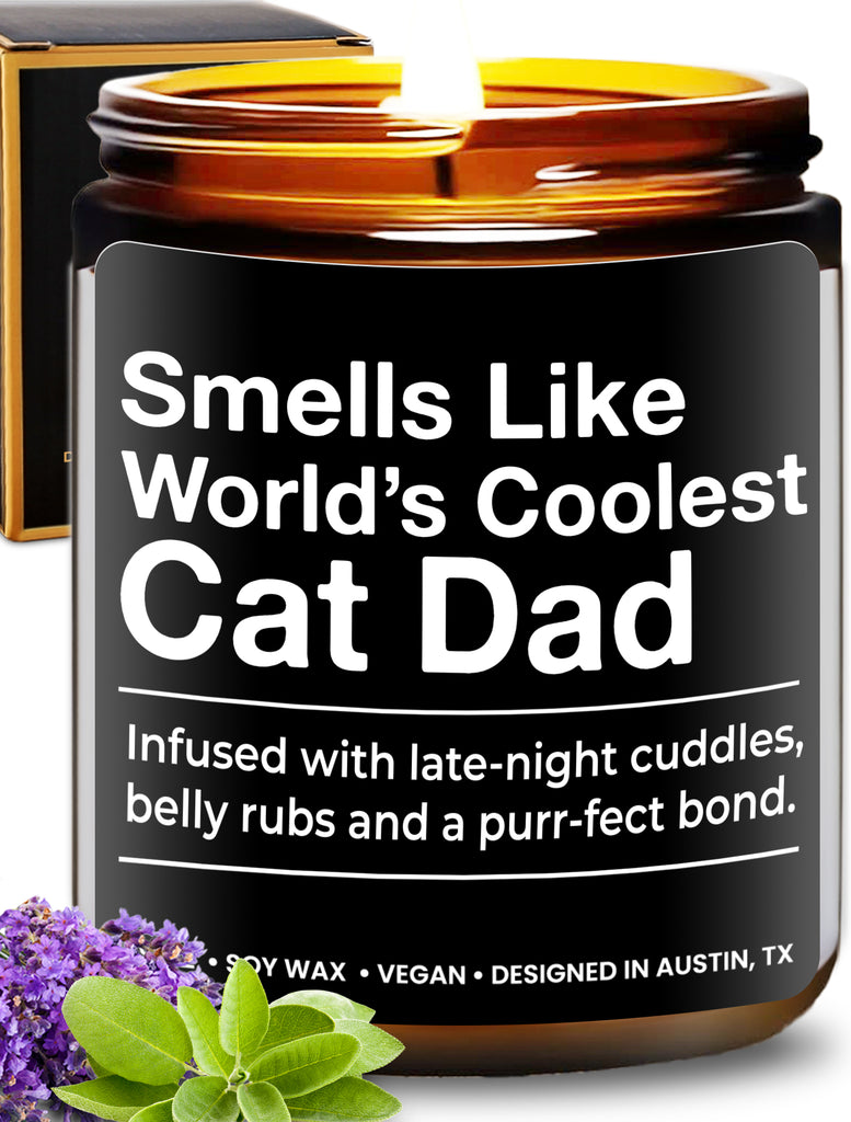 World's Coolest Cat Dad Candle